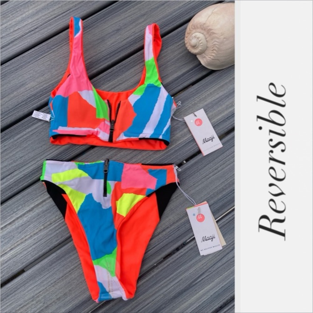 MAAJI Set - Fire Ninna Sporty Top and Mimmi High Waist Bottom - S - Picture 9 of 16